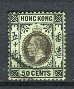 HONG KONG; 1920s early GV issue fine used Shade of 50c. value