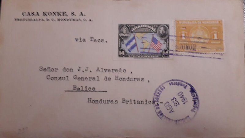 O) 1940 HONDURAS, FRANCISCO MORAZAN C99 - PAN AMERICAN UNION, SEAL HONDURAS SC