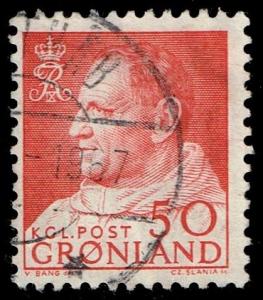 Greenland #59 Frederick IX; Used (0.45)