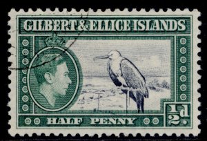 GILBERT AND ELLICE ISLANDS GVI SG43, ½d indigo & deep bluish green, FINE USED.