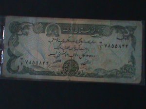 ​AFGHANISTAN-1979- BANK OF AFGHANISTAN $50 AFGHANIS--CIRCULATED-VERY FINE