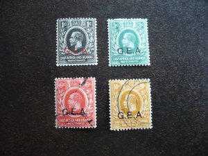 Stamps - German East Africa - Scott#N106-N109 - MH & Used Part Set of 4 Stamps