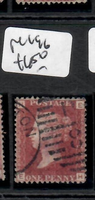 GREAT BRITAIN QV 1D RED PERF SC 33 SG 43/44 PLATE 196   VFU PPP0613H