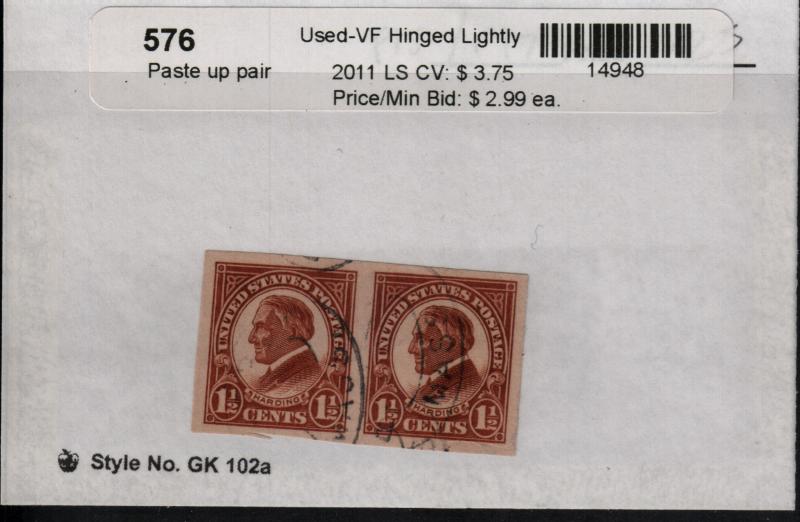 US 576 Used Pair Hinged Lightly