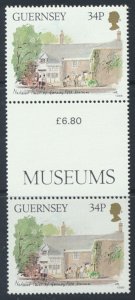 Guernsey  SG 380  SC# 345 Museums  MNH Gutter Pair see scan 