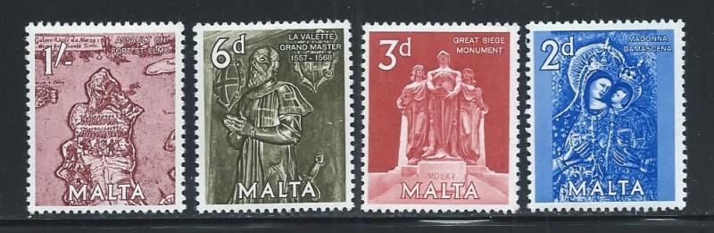 MALTA SC# 287-90 FVF MNH 1962