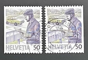 Helvetia 1988 Postbeförderung aus Markenheftchen links und rechts ungezähnt