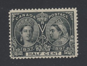 Canada Victoria Jubilee Stamp; #50-1/2c MNG Fine Guide Value = $60.00