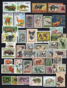 Animals Stamp Collection Mint/Used Wildlife Zebras Monkeys ZAYIX 0424S0317