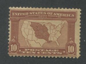 1904 US Stamps #327 10c Mint Hinged Fine OG Louisiana Purchase Exposition Issue 