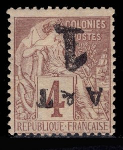 MOMEN FRENCH ANNAM & TONKIN SC # 2a 1888 INVERTED SUR MINT OG H $200 LOT #68879*