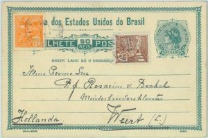 89558 - BRAZIL - Postal History -  POSTAL STATIONERY CARD to THE NETHERLANDS