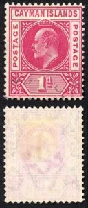 Cayman Is SG9 KEVII 1d wmk Mult Crown CA used Cat 17 Pounds