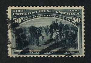 AFFORDABLE GENUINE SCOTT #240 F-VF POSTALLY USED 1893 50¢ COLUMBIAN EXPO #11633