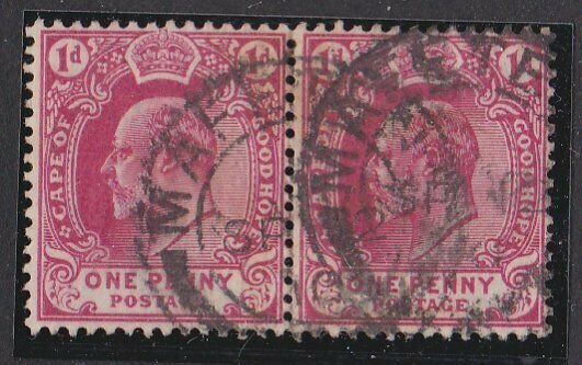 BASUTOLAND 1910 Cape EVII 1d pair MAFETENG cds..............................N390