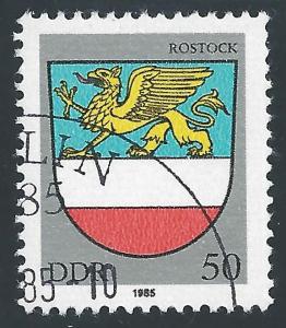 Germany DDR#2466 50pf City Arms of Rostock