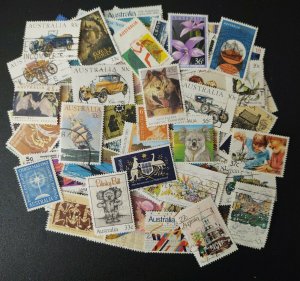 Australia stamp accumulation,Kiloware 202 different used off paper stamps