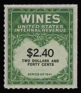 #RE153 $2.40 Wines, Mint NGAI NH [9] **ANY 5=FREE SHIPPING**