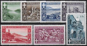1944 Campione d'Italia paesaggi 7v. MNH Sassone n. 6/12