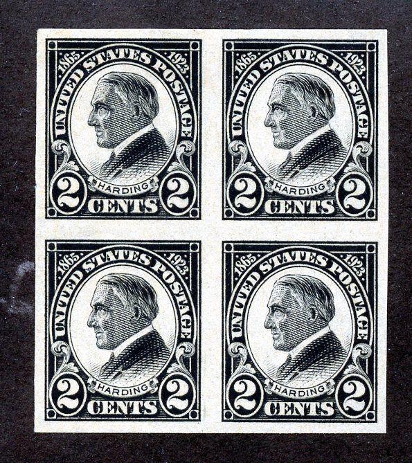 U.S. Scott 611 1923 Harding Memorial Issue VF Unused Imperforate Block