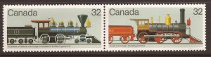 1984 Canada - Sc 1037a - MNH VF - pair - Locomotives