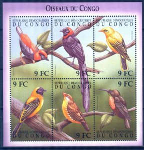 Congo 2000 Birds Mi. 1473/8 Sheet MNH