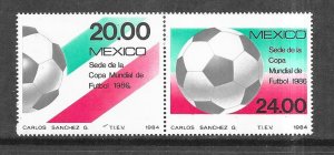 Mexico #1372-1373 Soccer  (MNH) CV $4.00
