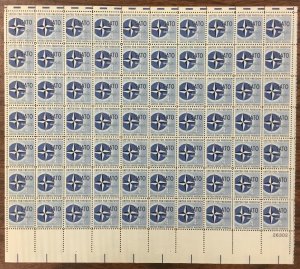 1127    NATO—- 10th Anniversary   MNH 4 cent sheet of 70   FV $2.80.  1959