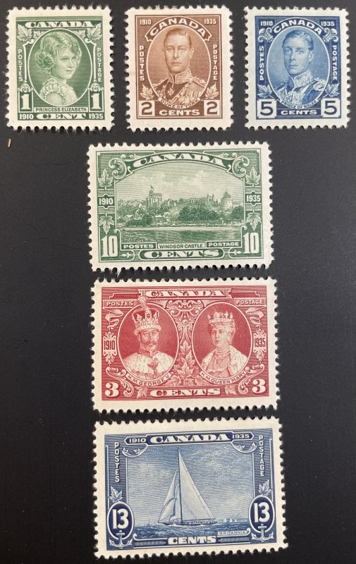 Canada MH F/VF #211-216 Silver Jubilee SCV~$27.85 1935 [R1104]