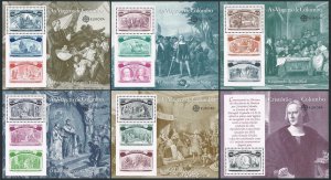 Portugal 1918-923,MNH.Michel Bl.85-90. EUROPE CEPT-1992.Voyagesof Columbus,500.