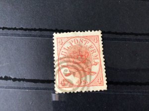 Denmark Royal Emblem 1864 - 1870  used stamp Ref 54965