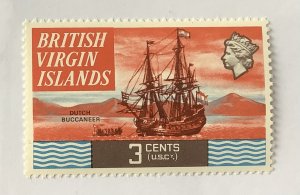 British Virgin Islands 1970 Scott 209 MNH - 3c, ships,  Buccaneer (1660)