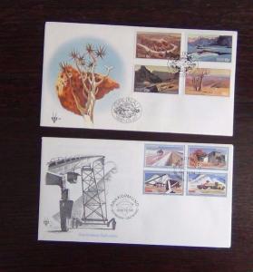 South West Africa 1977 1981 FDC x 10 Bushmen Birds Animals Salt Churches Canyon 