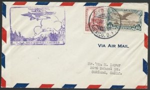 MEXICO 1929 Frist flight cover Mexico City to Matamoros....................50486