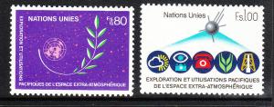 109-10 United Nations Geneva 1982 Outer Space MNH