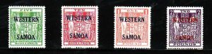 Samoa-Sc#216-19- id7-unused NH set-og-NWZ postal-fiscals overprinted-1955-