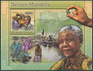 Togo 2011 MNH Nelson Mandela Stamps Famous People Minerals Amethyst 1v S/S