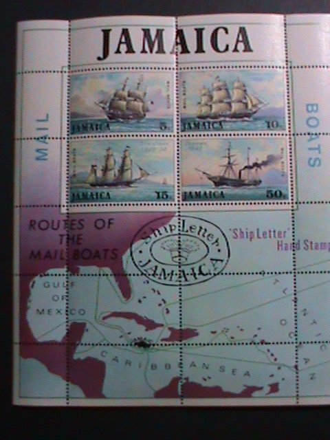 JAMAICA-1974-SC#382a ROUTH OF THE MAIL BOATS MNH-S/S-VF WE SHIP TO WORLD WIDE