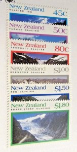 1992 New Zealand Sc #1104-09 Nature glacier stamp set - MNH Cv$9.50