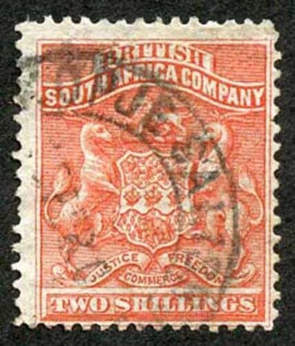 Rhodesia SG5 2/- Vermilion CDS used 