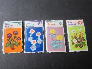 New Zealand 1972 Sc 500-3 Alpine Plants (4) set MNH