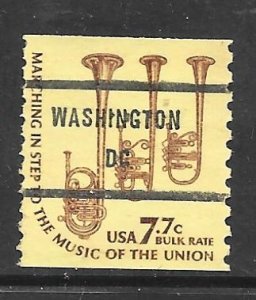 USA 1614a: 7.7c Horns, Washington, DC Precancel, used, F-VF