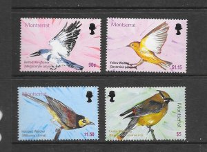 BIRDS - MONSERRAT #1087-90 MNH