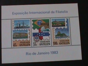 NEDERLAND-ANTILILEN-1983 SC#495a BRASILIANA'83 WORLD STAMPS SHOW MNH S/S VF