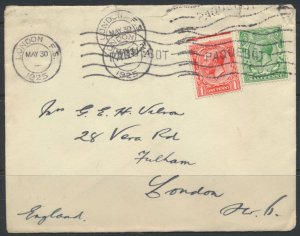 GB 1925 Paquebot cancel on cover SG 418-419 - SC# 187-188 see scans & detail