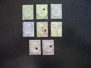 Stamps - Transvaal - Revenues - Used Part Set of 8 Stamps