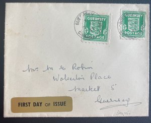 1941 Guernsey Channel Islands German Occupation England FDC Cover To Wolverton