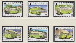 Jersey 2013, 'Buses , set of 6.  unmounted mint NHM