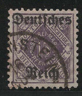 German States Wurttemberg Scott # O61, used