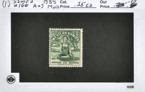 SAMOA #166, MINT NH ON 102 CARD - 1935 - SAM008